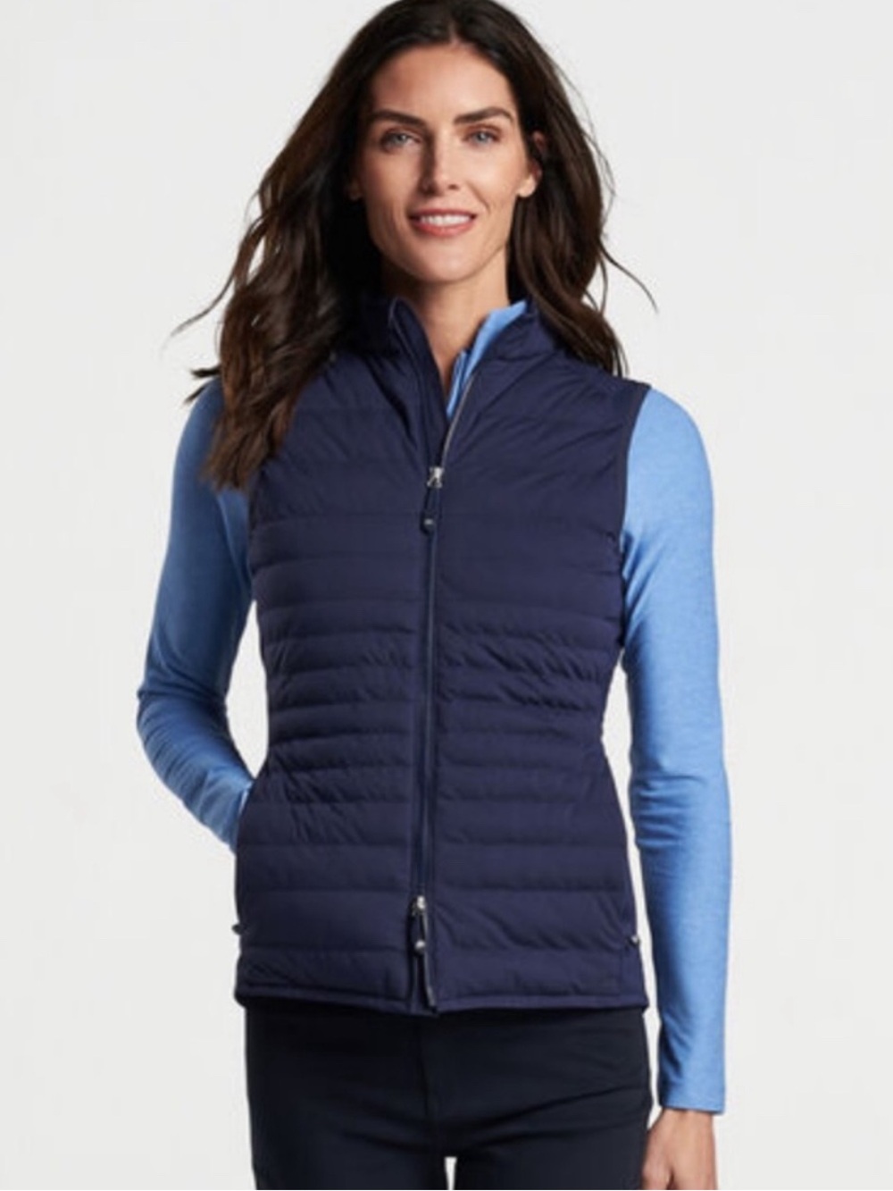 Peter Millar Lizzie Hybrid Navy Vest Size Small